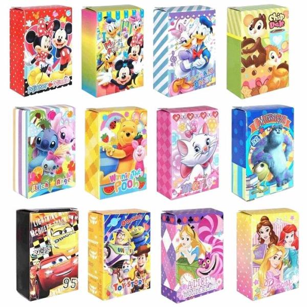 [ 商品名 ]ディズニーオールスターカラフルミニトランプ[ 特徴 ]ディズニーキャラクター達のミニトランプです。カードのサイズ：約6×4cm絵柄全12種類　ミッキー・ミニー　ミッキー・アンド・フレンズ　ドナルド・デイジー　チップ・デール　プ...