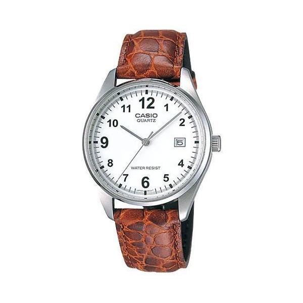 メーカー：カシオJAN：4549526295669型番：MTP-1175E-7BJH■商品説明■●シンプルなホワイト文字板で日付表示付きの本革バンドタイプのウオッチです。●洗練されたフォルムがさりげないお洒落を演出します。●生活防水、シンプ...
