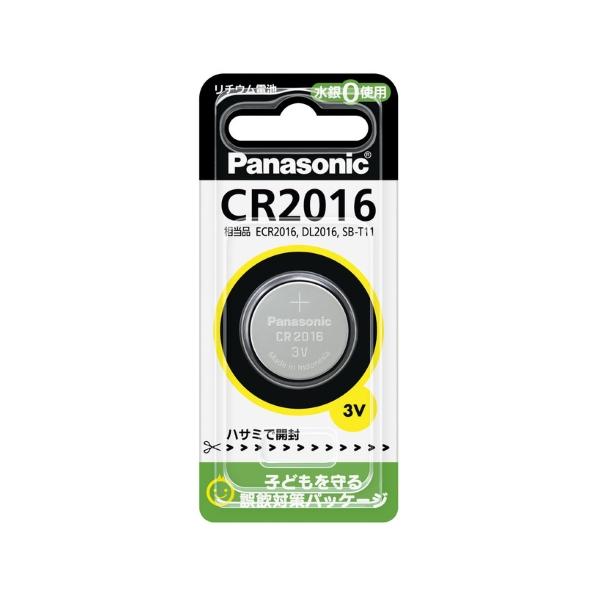 パナソニック Panasonic コイン形リチウム電池 ボタン電池 3V 1個入CR2016P CR-2016