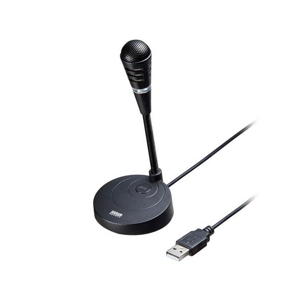 他サイト： サンワサプライ フラット型のUSBマイク MM-MCU03BKNの商品画像
