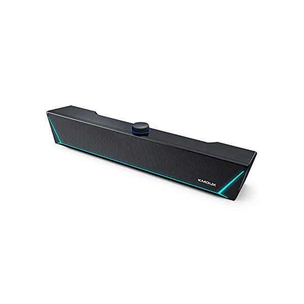 KMOUK Gaming PC Bluetooth Soundbar With RGB, 43 OFF