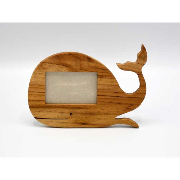 チーク材を使用したフォトフレーム アンティーク クラシック アジアン雑貨Teak Photoframe Whale Naturalチーク フォトフレーム ホエール ナチュラルチーク材（木製／無垢材）を使用した風合い豊かなフォトフレーム(写真...