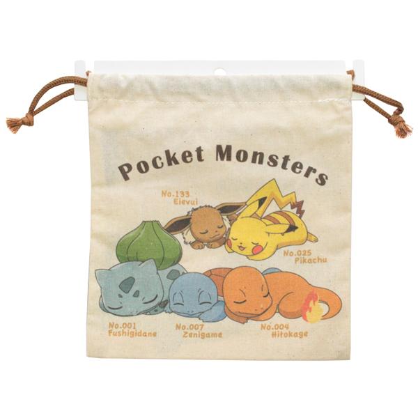 ポケモン 巾着 おひるね Pk 巾着袋 ポケットモンスター キャラクター 小物入れ 粧美堂 ネコポス可 Babu 通販 Yahoo ショッピング
