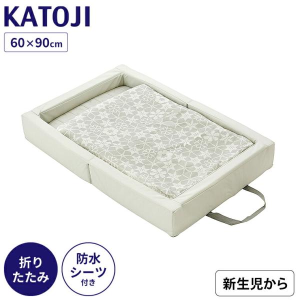 スノークリスタル 折りたたみベビー布団 KATOJI 寝具 布団 赤ちゃん ベビーベッド 添い寝 ふとん 帰省 ベビー用品 持ち運んで利用できる便利なベビー布団 ベビーベッドにもぴったり（ミニサイズ）コンパクト 赤ちゃん布団セット