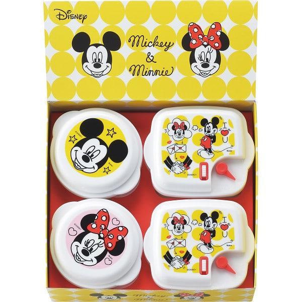 ディズニー ミッキー＆ミニー レンジ容器４点セット  食器 かわいい おしゃれ ギフト お祝い 内祝い プレゼント 贈り物 お返し 結婚内祝い