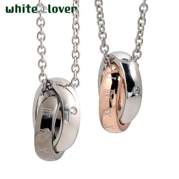 ホワイト　クローバー　white clover   シルバーネックレス white clover（ホワイトクローバー） ステンレス ネックレス 金属