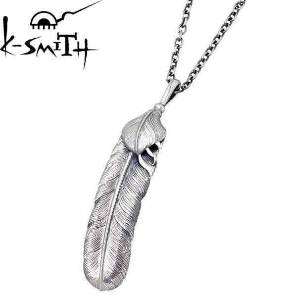 K-SMITH ハート フェザー ネックレス K18×SILVER K-SMITH（ケースミス） 7日までポイント5倍！ ハートフェザー シルバー