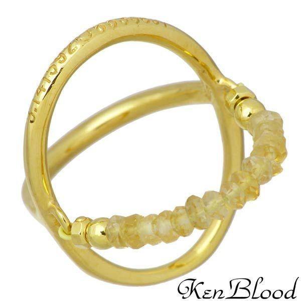 KEN BLOOD（ケンブラッド） シルバーリング シトリン ゴールド 指輪 7
