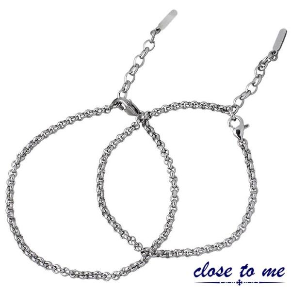 6日までポイント5倍 クロストゥーミー close to me ステンレス ペア ブレスレット 金属アレルギー対応