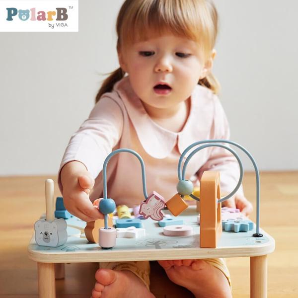 Polar B ポーラービー アクティビティテーブル 木製玩具  出産祝い 知育玩具 木のおもちゃ ベビー ギフト 出産内祝い 入園祝い プレゼント ギフト