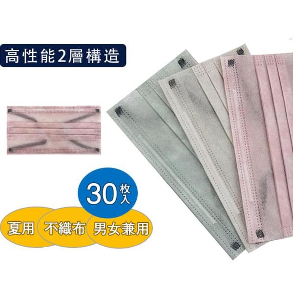 送料無料 不織布マスク 30枚 薄手夏用 涼しい 高機能99％カット 大人用 2層構造 風邪 涼しい
