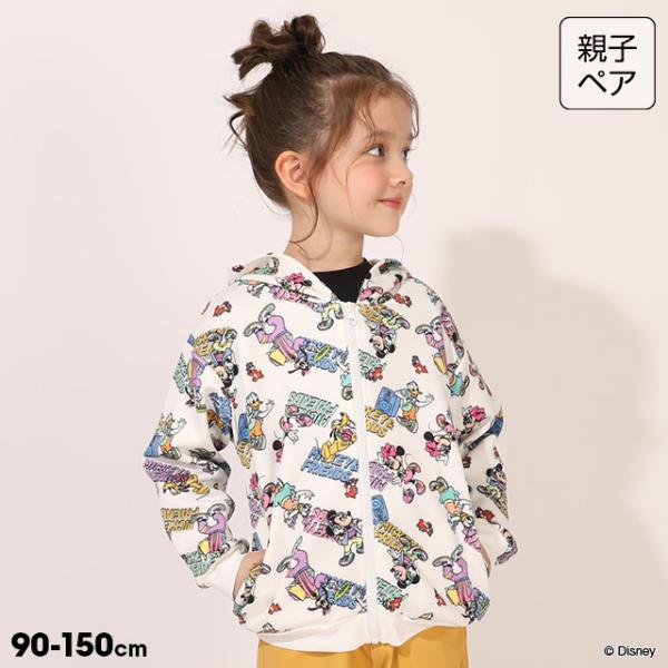 ディズニー 親子ペア ミッキー ジップパーカー キッズ 子供服 男の子 女の子 親子お揃い 90-150cm レトロ総柄 2014K ベビードール BABYDOLL 爆買