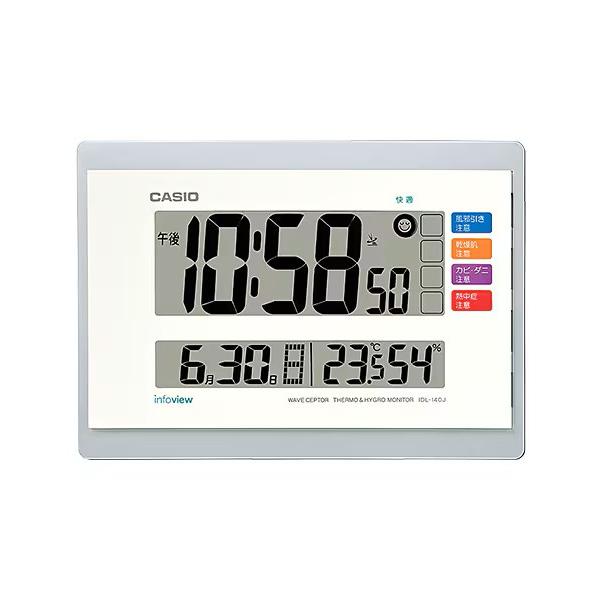カシオ計算機 置き掛け時計 温湿度計 CASIO 置き掛け兼用 デジタルクロック IDL-140J-7JF