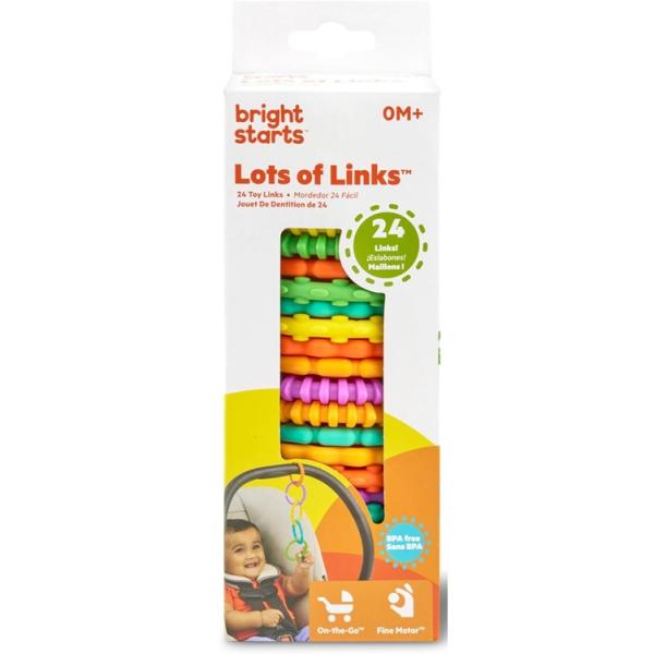 ♪ベビーカー・プレイジムなどにリングを付けて、おもちゃをいっぱいつけちゃおう！♪２４ピース入り！【対象年齢】0ヶ月〜【商品素材】PP・TPR★中国製★製造販売元/KIDSII　JAPAN株式会社Bright Starts/ブライトスターツ※...