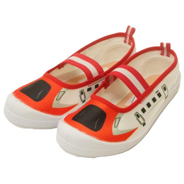 【メール便利用！送料込み】コマリヨー【園児用上履き】プラレール こまちRED16237(配送区分B)