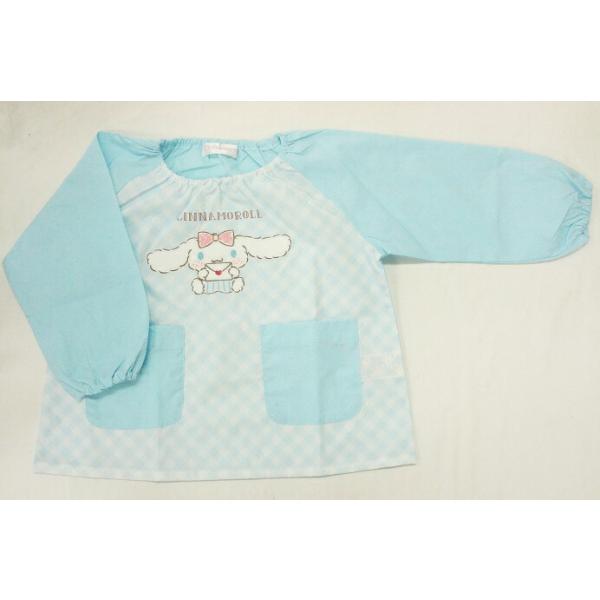 ★衿・袖口ゴム入りのスモック★お砂場着、お食事用、お散歩時の風よけになど★参考サイズ・100cm/胸囲49-55cm　着丈約43cm・110cm/胸囲53-59cm　着丈約46cm・120cm/胸囲57-63cm　着丈約50cm・130cm...