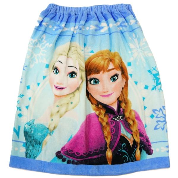 【メール便利用！送料込み】丸眞 制菌＆紫外線遮蔽加工巻きタオル60cm丈 アナと雪の女王 シャイニングシスターズ柄(配送区分B)