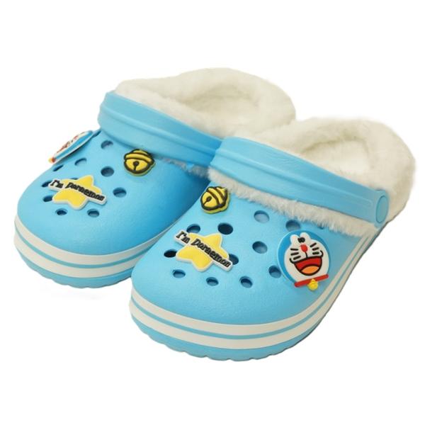 【メール便利用！送料込み】サンリオドラえもんファー付きクロッグタイプサンダルSA9001DR I'm Doraemonサンダル(配送区分A)