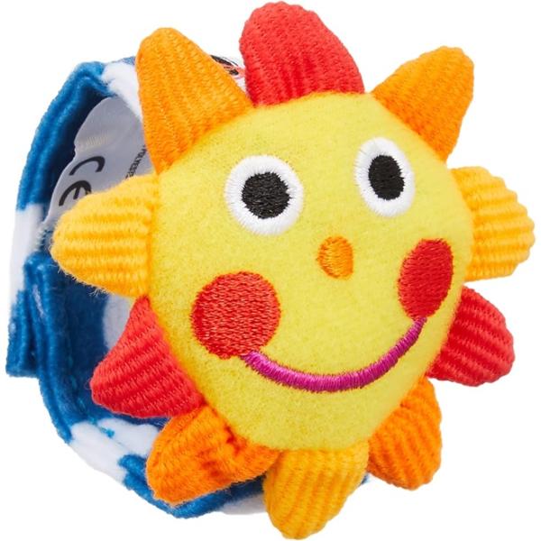 ★お子様の手やベビーカーのバーなどに、　巻いて遊べるおもちゃ★顔部分を押すとカシャカシャとレジ袋音がします★サイズ/マスコット部分直径約5.5cm　直径4.5cmくらいまでのモノに巻けます★商品素材/ポリエステル、ナイロン★対象年齢/0ヶ月...