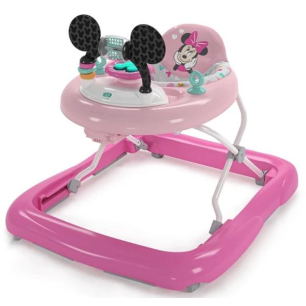★ミニーマウスの世界観を表現したウォーカー歩行器です。★トイステーションはボタンを押すと　ライトが光り、メロディが流れます。　取り外して単体でも遊べます★お子様の成長に合わせてシートの高さ調整が可能です。★折りたたんで収納できます。★歩行器...