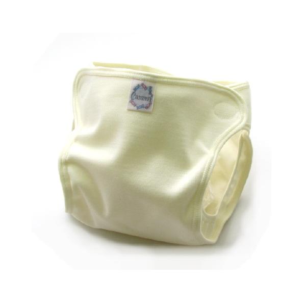 【70サイズ】身長70cm　体重9Kg【素　材】毛１００％日本製（MADE IN JAPAN）株式会社シンク・ビー　Caramelおむつカバーに最も適した天然素材といわれるウール素材の中でも特に厳選されたものを繊細な糸にして編みたてた最上位...