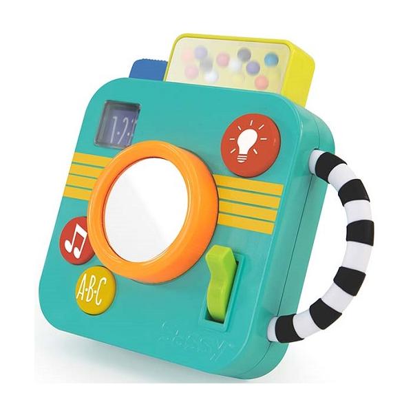 ■小児科医、幼児発達の専門家などの　スペシャリストとつくられたSassy。　はっきりした色使い、仕掛けが　赤ちゃんの興味を引き付けます。■シャッターを押すと　1,2,3、Say Cheese!とカメラがおしゃべり！　ビーズのストロボが飛び出...