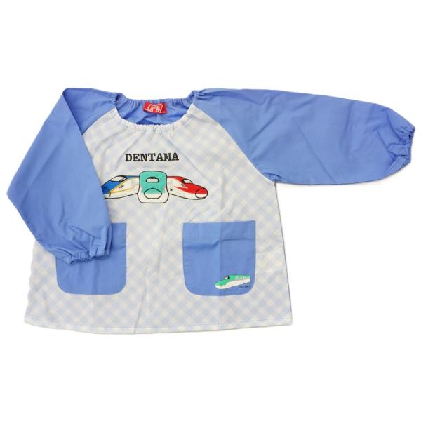 ★衿・袖口ゴム入りのスモック★お砂場着、お食事用、お散歩時の風よけになど★参考サイズ・100cm/胸囲49-55cm　着丈約43cm・110cm/胸囲53-59cm　着丈約46cm・120cm/胸囲57-63cm　着丈約50cm・130cm...