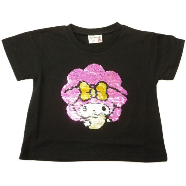 オーパス マイメロディ＆クロミ スパンコール 半袖Tシャツ55141201/55141202(90cm-130cm展開)