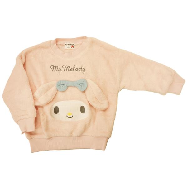 ★サンリオキャラのトレーナー★ボアフリース使用のふわふわ素材★90cmと95cmは着脱し易い肩スナップ付き★参考サイズ・90サイズ/体重13kg・95サイズ/体重14kg・100サイズ/体重16kg・110サイズ/胸囲53〜59cm・120...