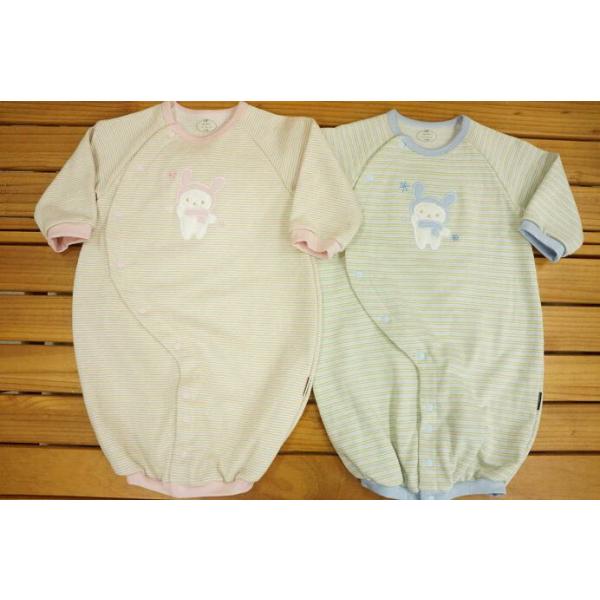 ★出産準備用品としてお買い求めください。★ドレスオールはおむつ替えが頻繁な　新生児期は筒型ドレスで、　動きが活発になってくる乳児期は股割れカバーオールで、　股スナップの付け替えで２ウエイに使えます。★お着替え楽々、スナップボタン前開き全開タ...