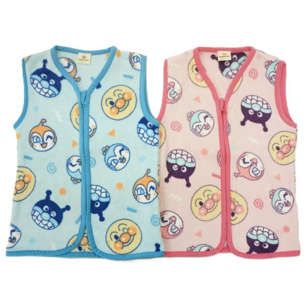 小さな子供も大好き！アンパンマンシリーズアンパンマン・ばいきんまん・ドキンちゃんコキンちゃんがプリントされていますお昼寝や就寝時動きが活発なお子様の寝冷え防止などにも★お風呂上りにパジャマの上に羽織れる  前開きジップアップ開閉タイプ★寝冷...