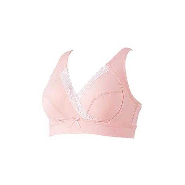 ラクチンが一番！でも、キレイも欲しいマタニティブラジャーモニターママの要望に本気で応えた自信作ママと犬印の共同開発商品★さっと授乳しやすいカシュクールオープン★やわらか美パッドできれいなバストライン  取外し可能な、バストを美しく魅せる丸パ...