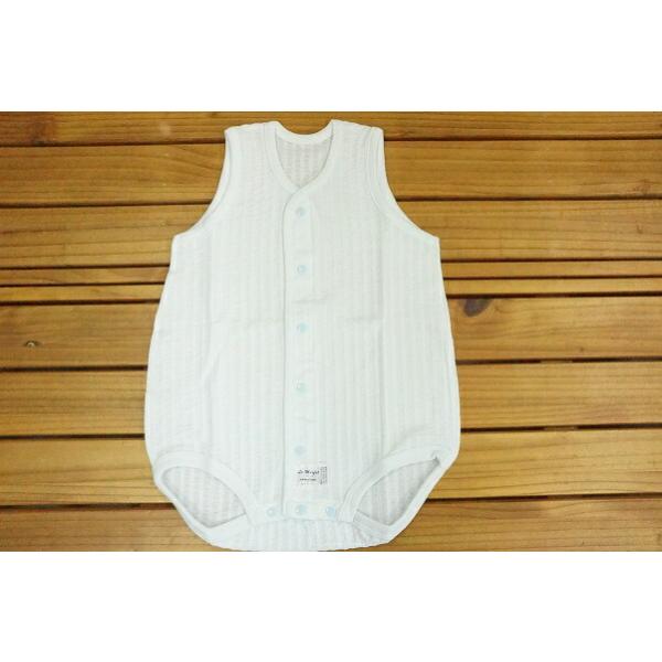 Baby Story日本製 La Morfetニットサッカー生地ノースリーブロンパース肌着 前開き サックス70cm 80cmnl Nlsx ナカムラ赤ちゃん店 通販 Yahoo ショッピング