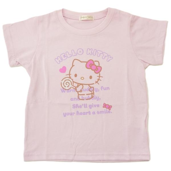 サンリオ ハローキティ半袖Tシャツ パープルA518KT天竺(吸水速乾機能素材)