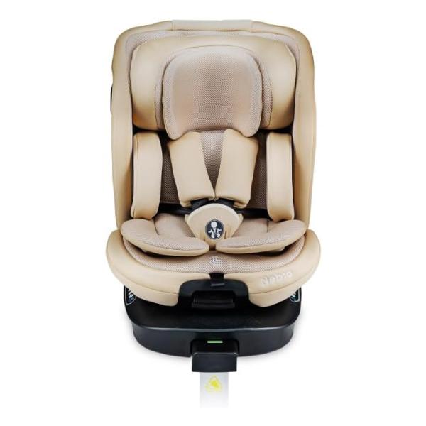 チャイルドシート ターンピットＦ ワンハンドターン ベージュ ISOFIX R129適合 ロングユース ジュニアシート 0歳〜12歳頃  360°回転式 洗える ネビオ Nebio