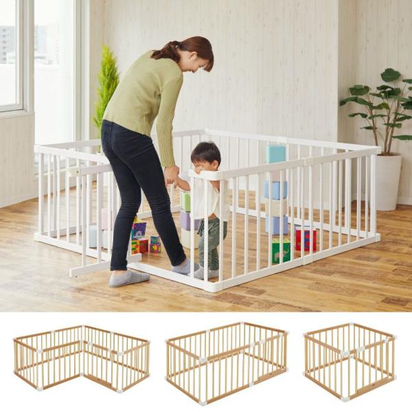 カトージ（KATOJI） ベビーサークル 木製ベビーサークル[扉付き