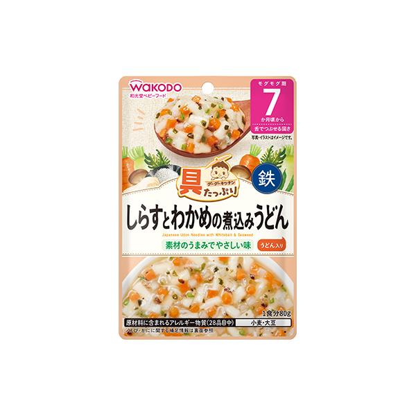 食べやすく切った讃岐うどんと一緒に、海の幸とたっぷりの野菜をかつお昆布だしで煮込み、香り良く仕上げました。【内容量】 80g栄養成分表示エネルギー：23〜36kcal　たんぱく質：0.88g　脂質：0.13g　炭水化物：4.6〜7.7g　食...