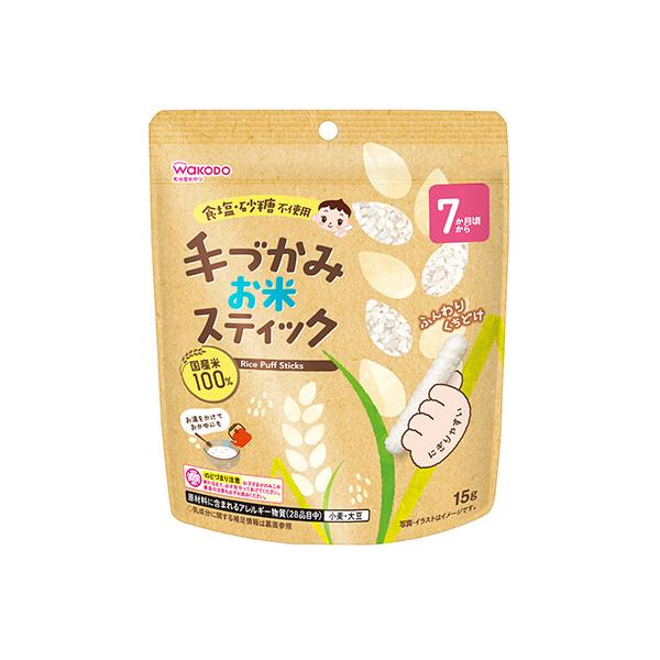 素材そのままの味わいを活かしたおやつです。ふんわり軽い口どけ・手づかみしやすいスティック状で、はじめてのおやつにぴったりです。国産米100％使用。食塩・砂糖不使用で素材そのままの味わいを活かしたおやつです。ふんわり軽い食感で口どけしやすく、...