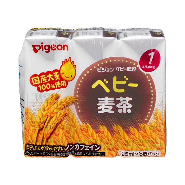 ピジョン　ベビー麦茶（125ml×3本）　1ヶ月頃から