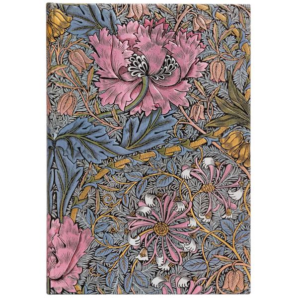 閉店セール｜ノートブック paperblanks ペーパーブランクス MIDI ハードカバー 罫線 ミディ モリスのピンク・ハニーサックル