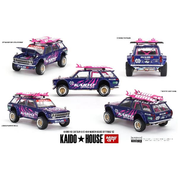 MINI-GT 1/64 ダットサン 510 ワゴン 4x4 Kaido Offroad V2(右ハンドル