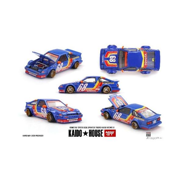 MINI GT 1/64 GT-R AE86　ミニカー　4点セット MINI-GT 1/64 Toyota AE86 スプリンタートレノ Kaido Racing V1(右