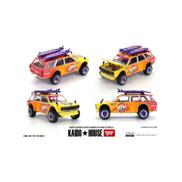 MINI-GT 1/64 ダットサン 510 ワゴン 4X4 Kaido ISLANDS V1 (右