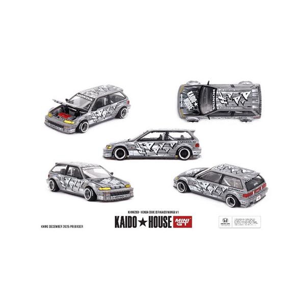 MINI-GT 1/64 Honda シビック EF Kaido マンガ V1(左ハンドル