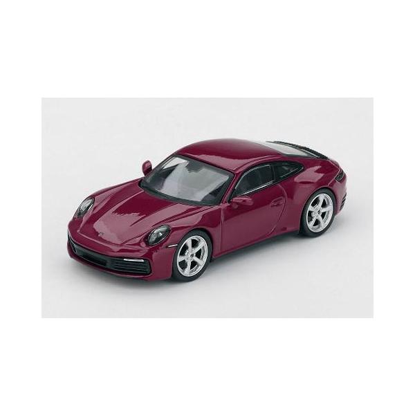 MINI-GT 1/64 ポルシェ 911(992.1) ルビーストーンレッド セット(左