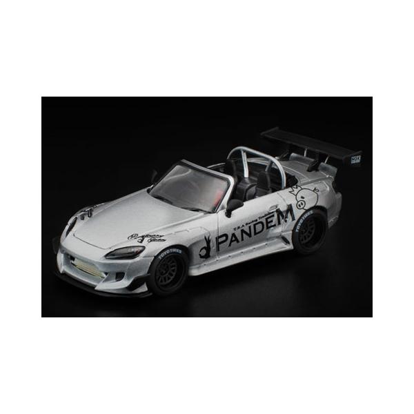 POP RACE 1/64 PANDEM S2000 シルバー (PR640451) : バックファイヤ