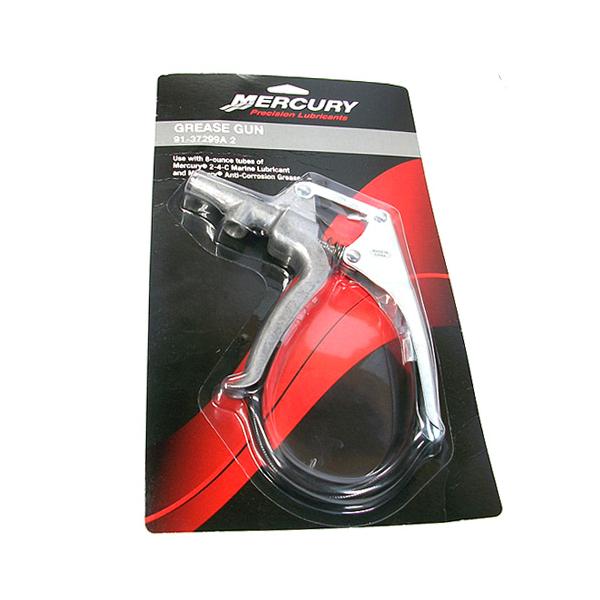 MERCURY/マーキュリーGREACE GUN/グリスガン　【91-37299A2】チューブ型グリス用グリスガンです。本体のネジ部分にグリスチューブを取り付けて使用します(本体シリンダー部分、ホース部分にグリスが充填されるまでは「エアがみ...