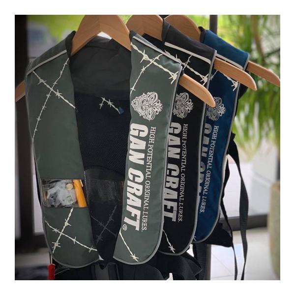 ガンクラフトGAN-2220RSE インフレータブルライフジャケット 楽天市場】ライフジャケット 自動膨脹式 釣り GAN-2220RSE