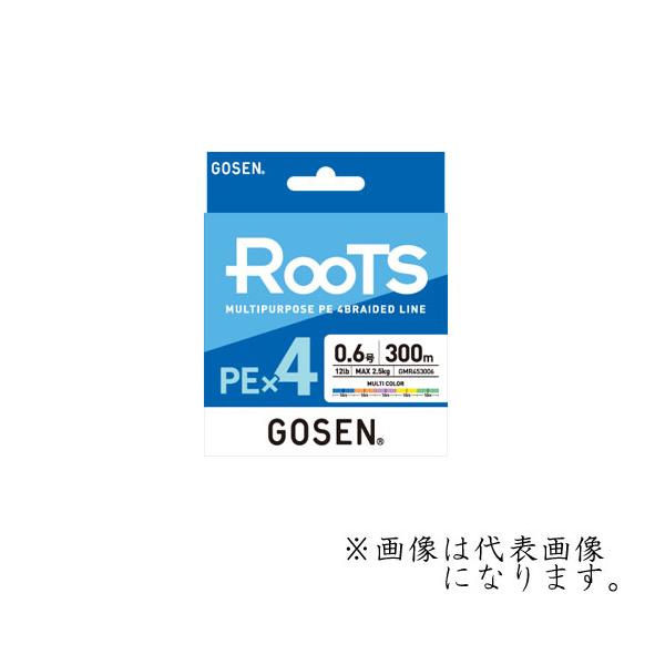 GOSEN（ゴーセン） ルーツ PE×4 300m マルチカラー 0.4-0.5号 GOSEN