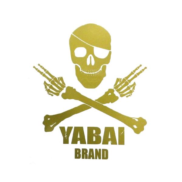 ヤバイブランド　ドクロカッティングステッカー 【2】　YABAI BRAND